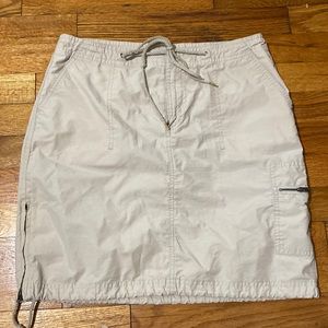 Khaki cargo Skirt with drawstrings